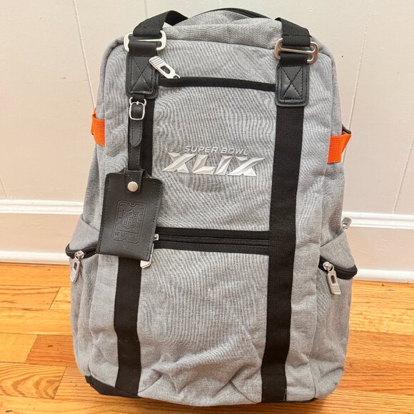 NFL Super Bowl Arizona XLIX Large Gray Computer Backpack - Picture 1 of 8